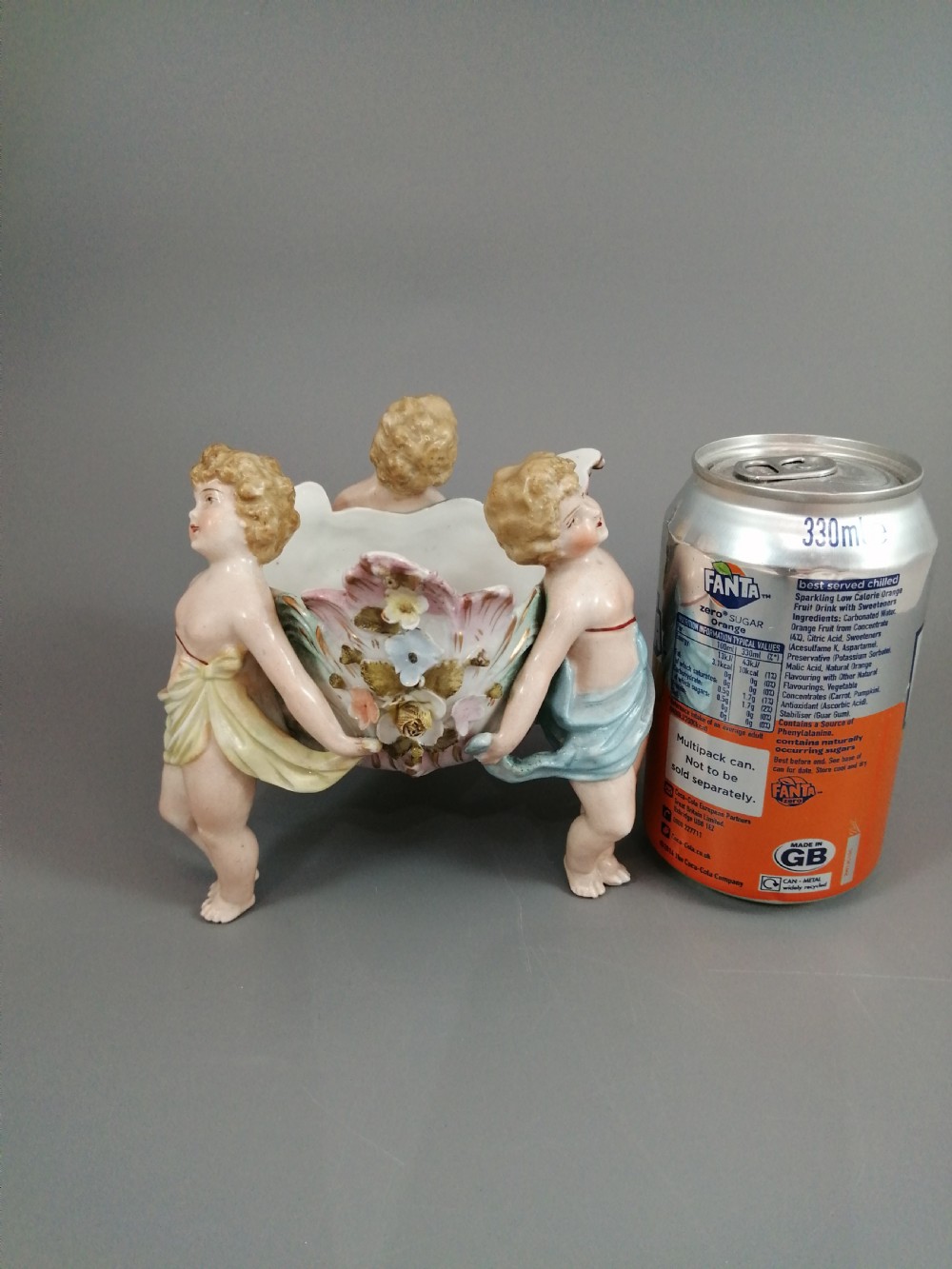 Antique porcelain vase Sitzendorf, late XIX century View XI