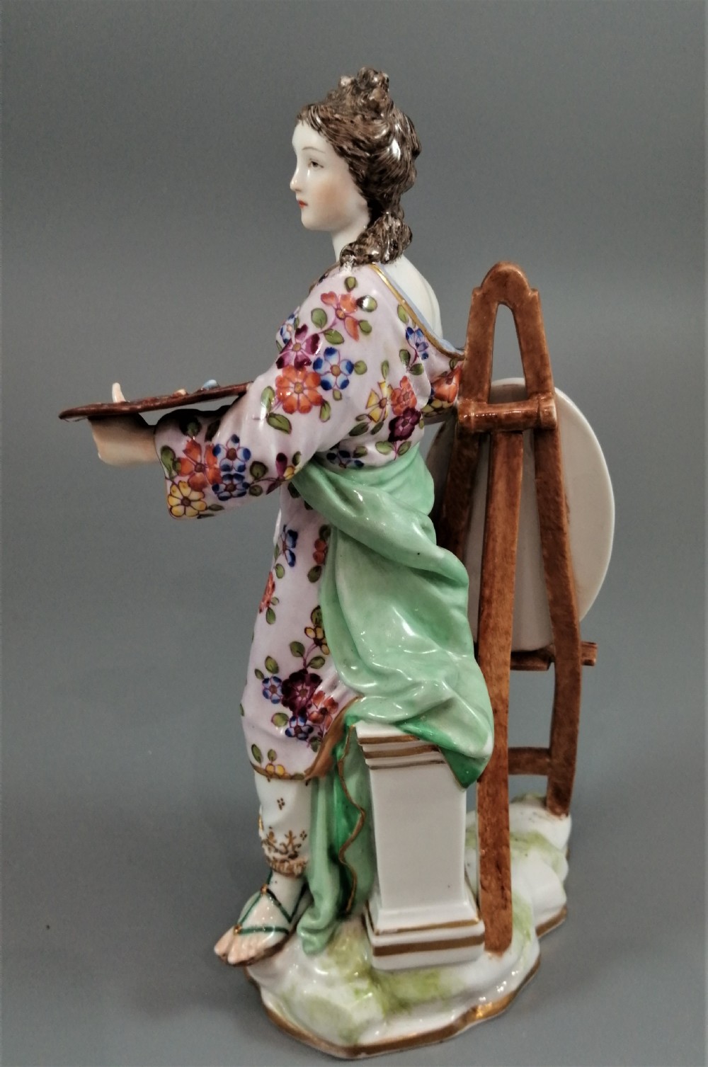 Volkstedt porcelain figure emblematic of Art , late 19th century View IV