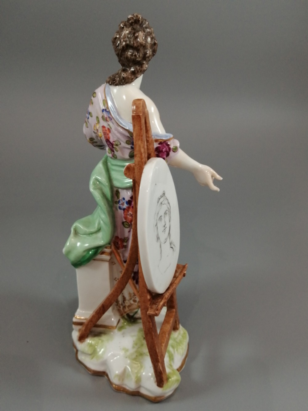 Volkstedt porcelain figure emblematic of Art , late 19th century View VI