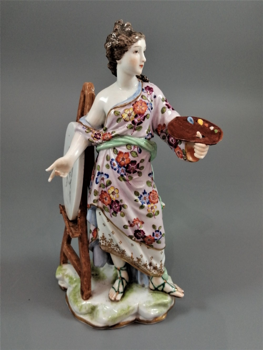 Volkstedt porcelain figure emblematic of Art , late 19th century View VIII