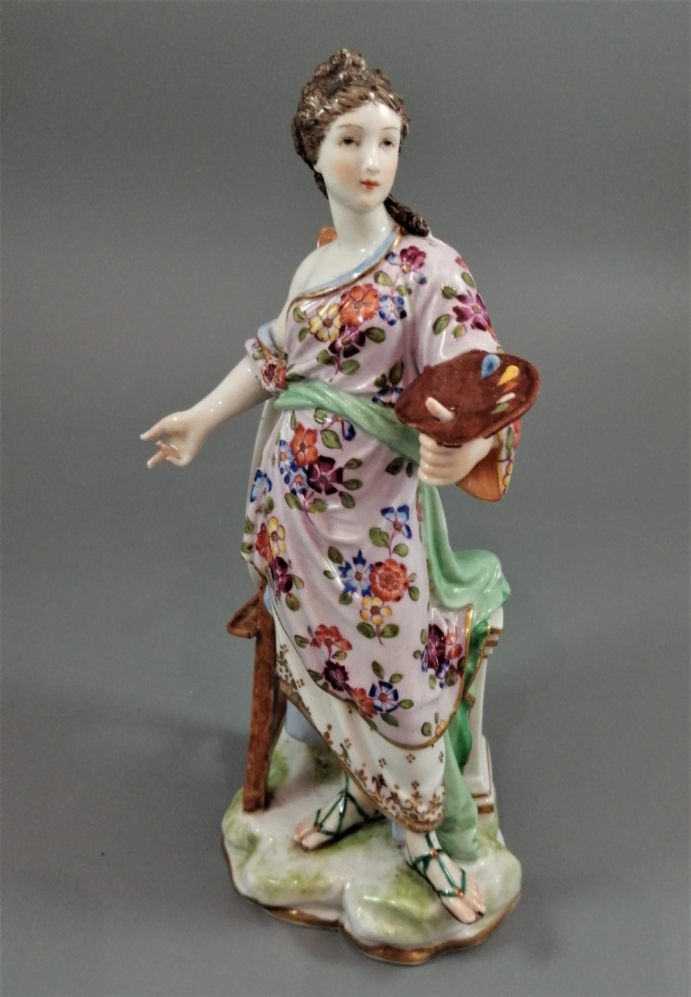 Volkstedt porcelain figure emblematic of Art , late 19th century View IX