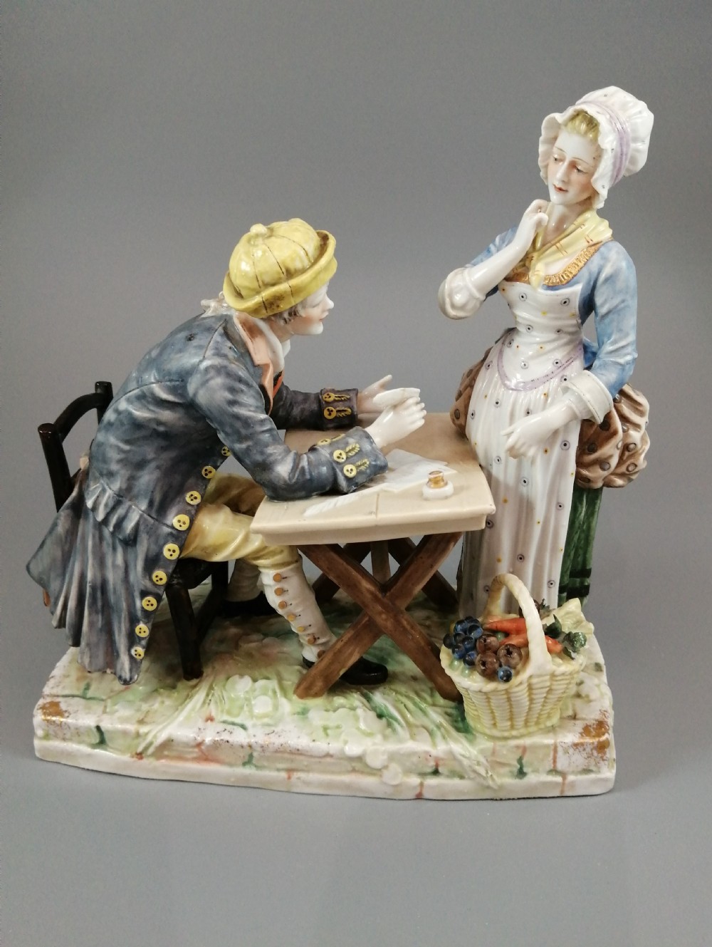 Antique porcelain figurine Ackermann & Fritze Volkstedt 