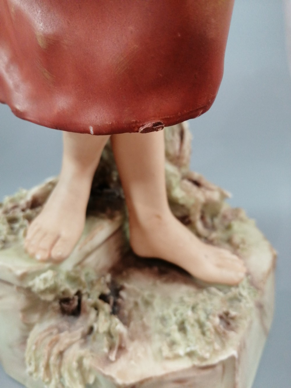 Antique porcelain Royal Dux figurine - oriental woman with child, ?. 19th .
 View IX