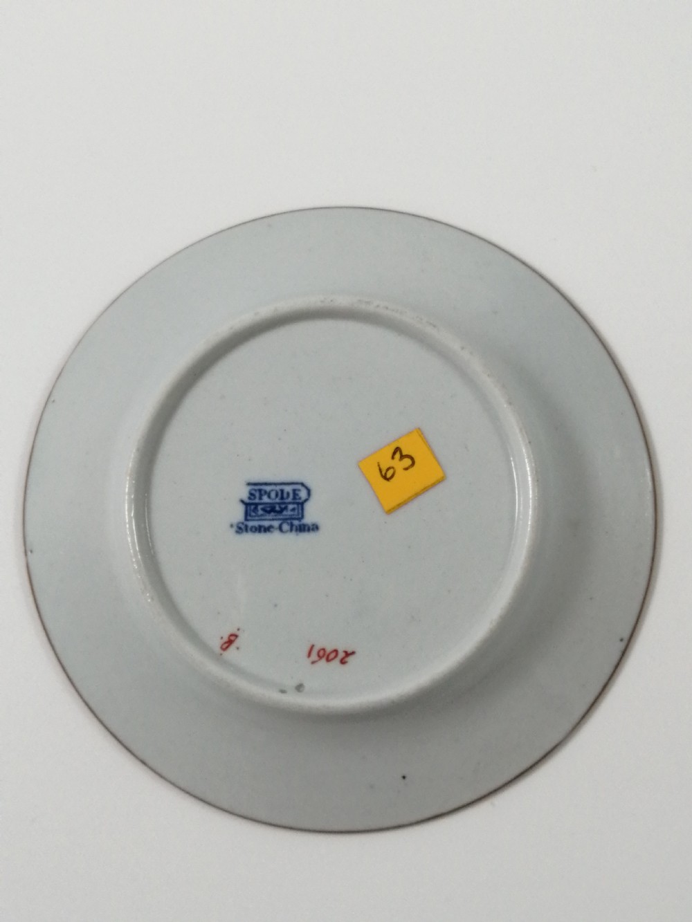 Antique Spode Stone China coffee cap and saucer in Tobacco Leaf Pattern(Cabbage pattern