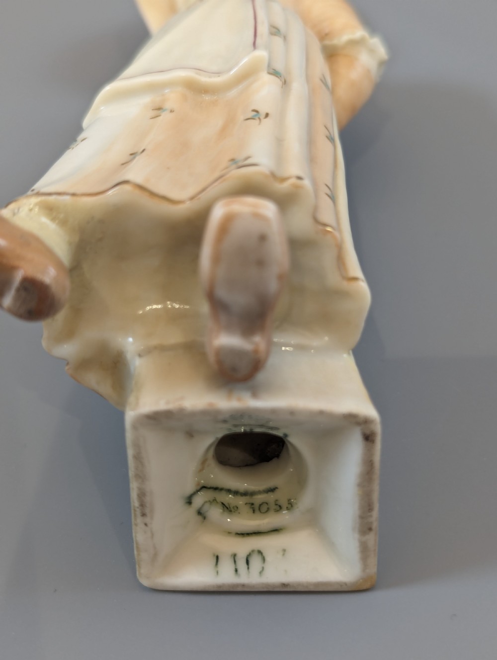Antique porcelain James Hadley Royal Worcester Kate Greenaway girl sugar shaker View IX
