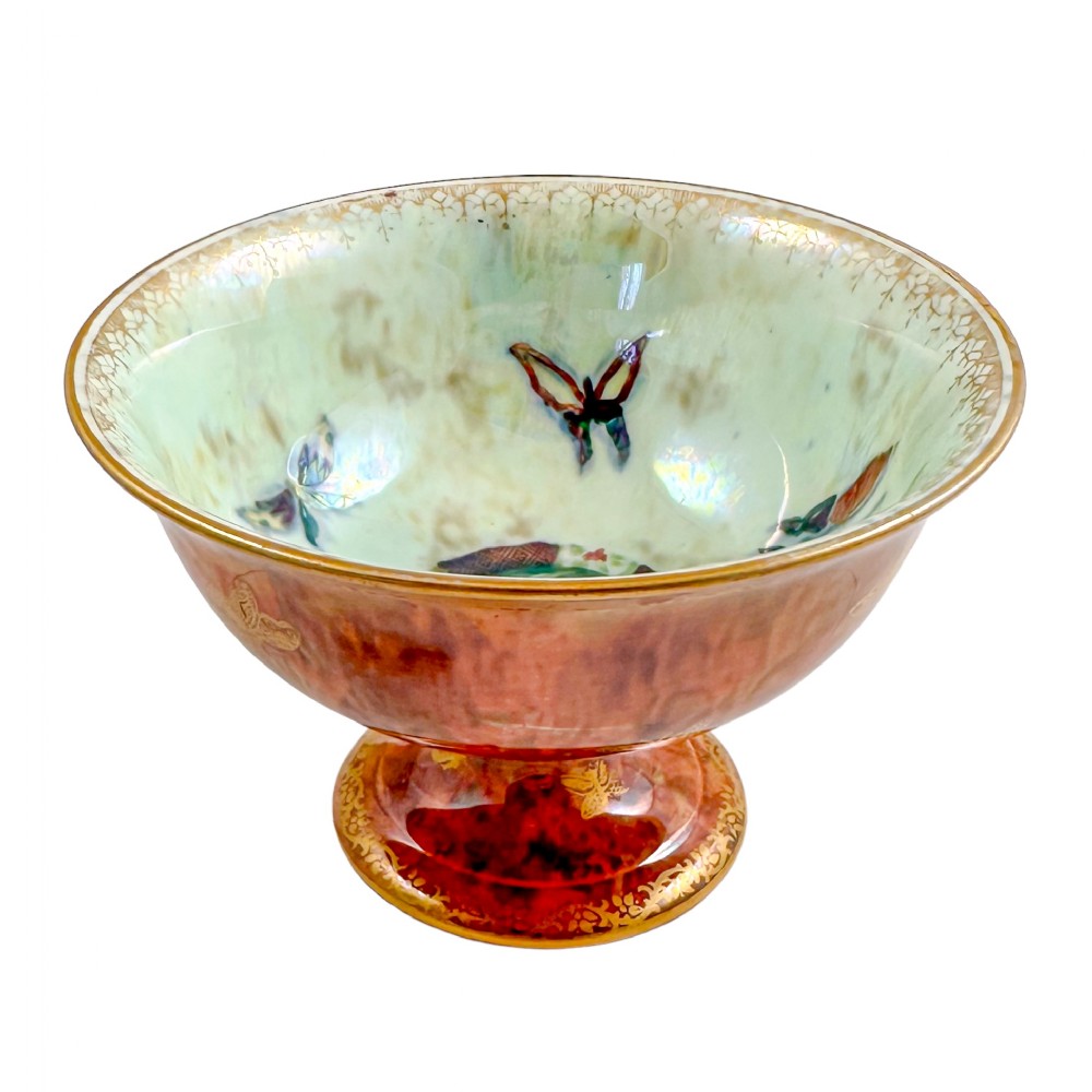 Handmade 1920's Wedgwood Daisy Makeig-Jones Fairyland lustre porcelain butterfly bowl, design Z4830/H