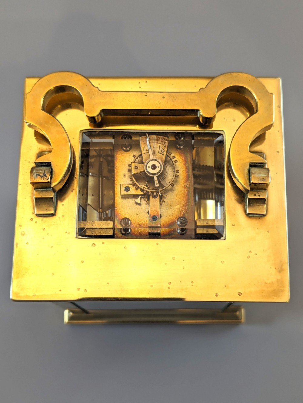 Antique French 8-day  carriage clock with striking gong View VI