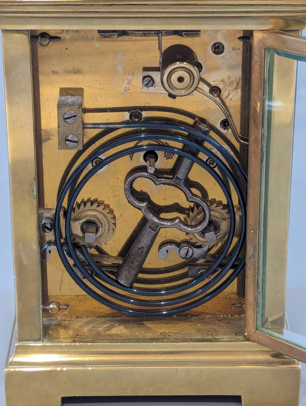 Antique French 8-day  carriage clock with striking gong View IX