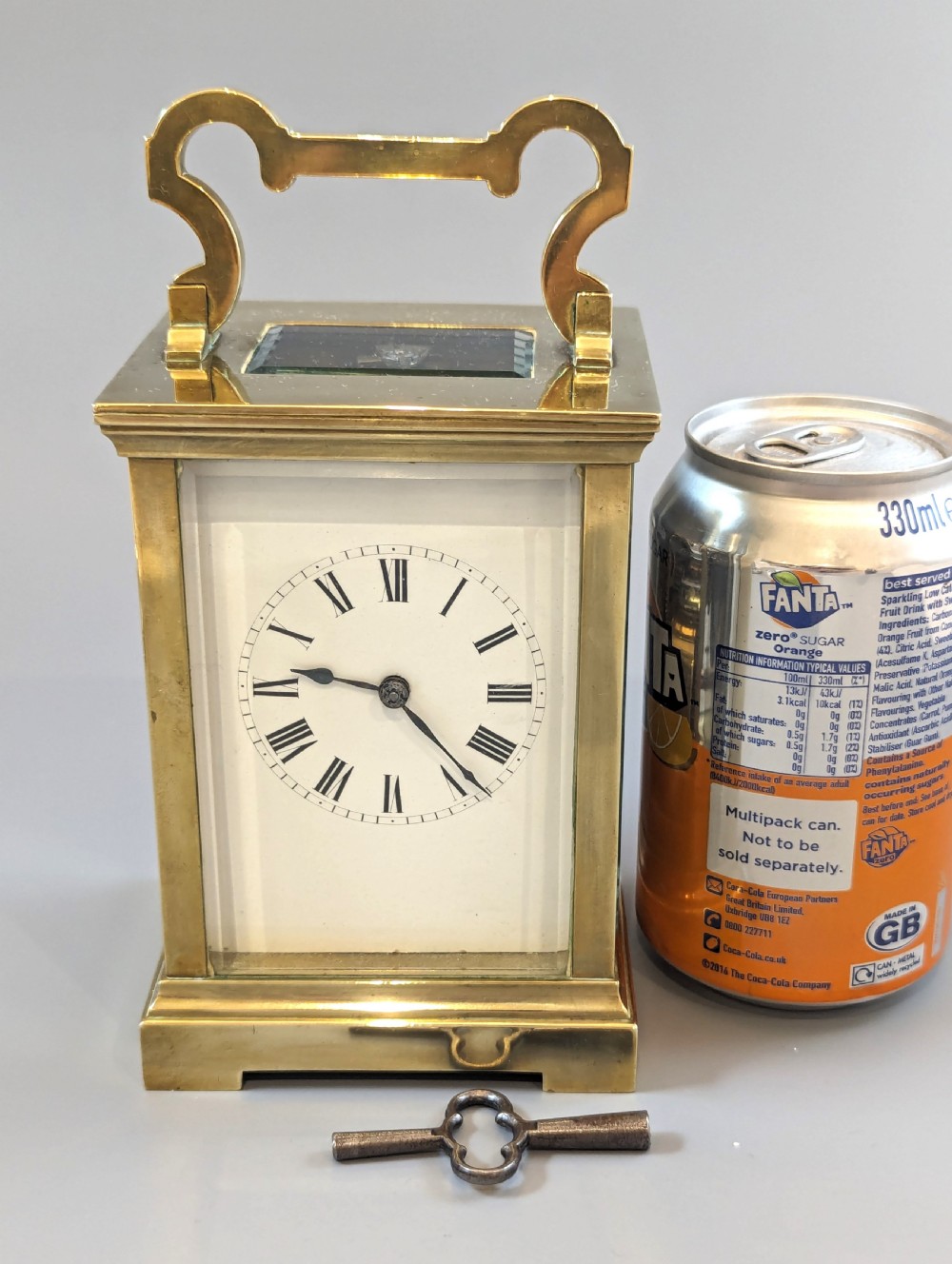 Antique French 8-day  carriage clock with striking gong View X