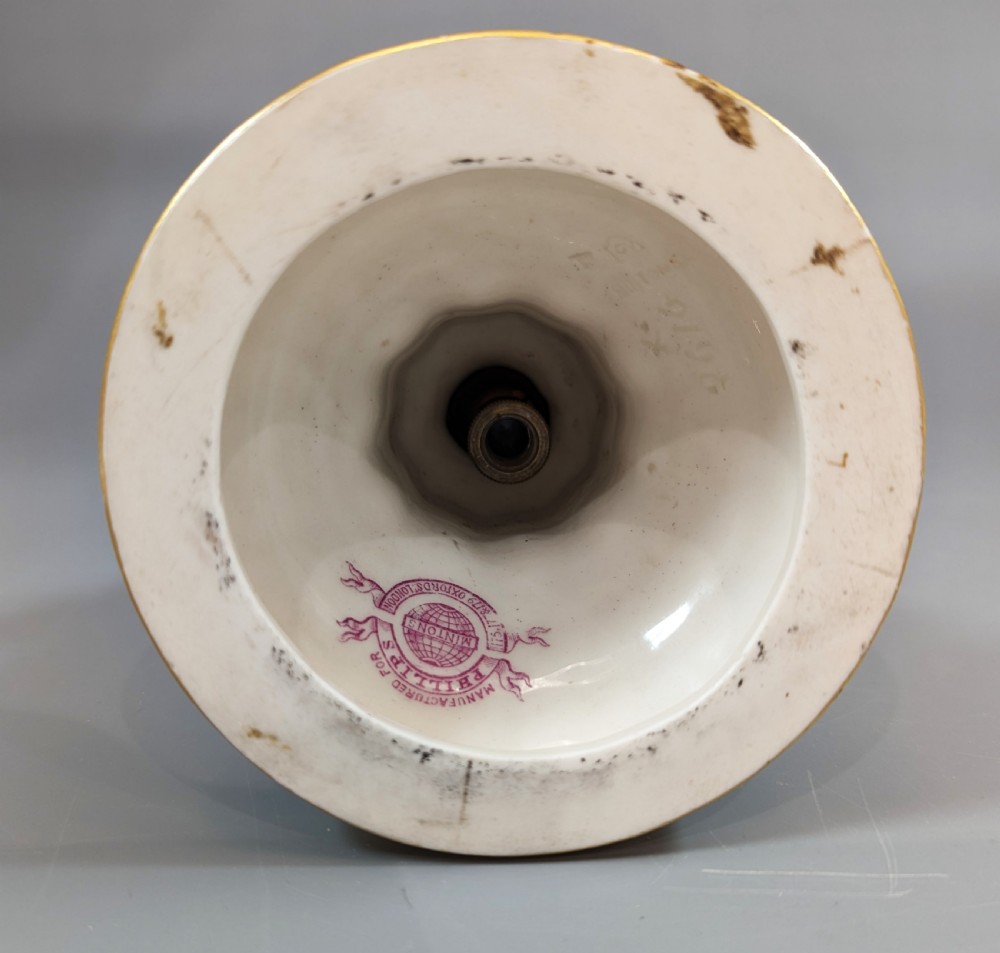 Antique Minton candlestick ,1892 View X