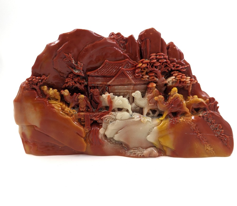 Chinese carving made from  rare  chicken-blood stone