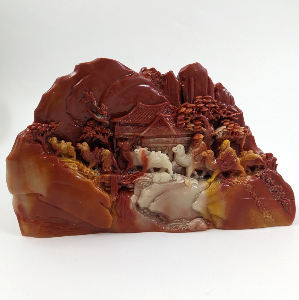 Chinese carving made from  rare  chicken-blood stone View VIII