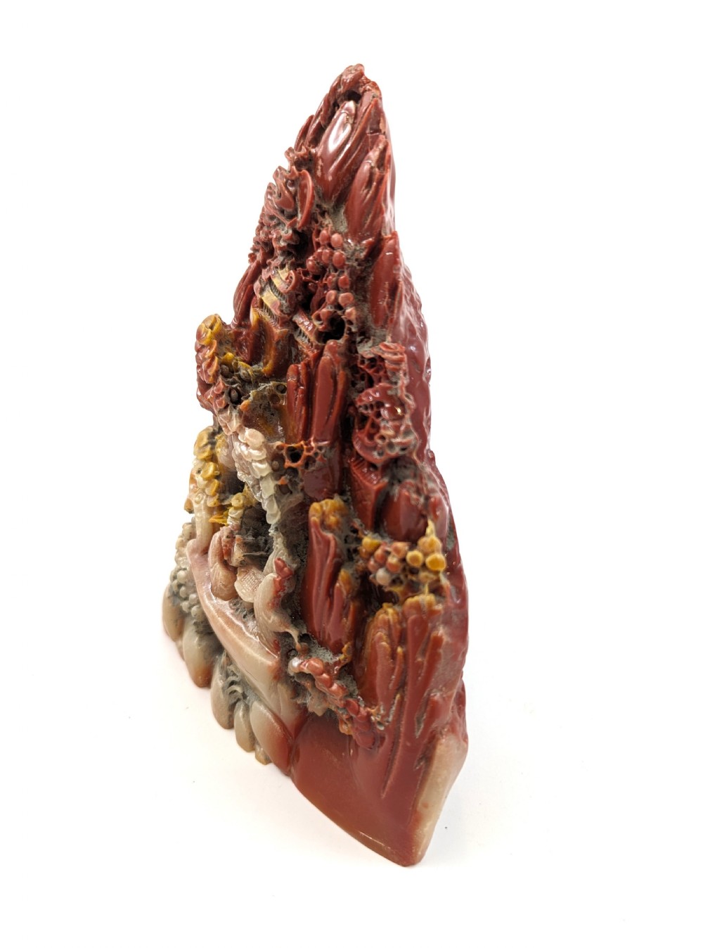 Chinese carving made from rare chicken-blood stone View III
