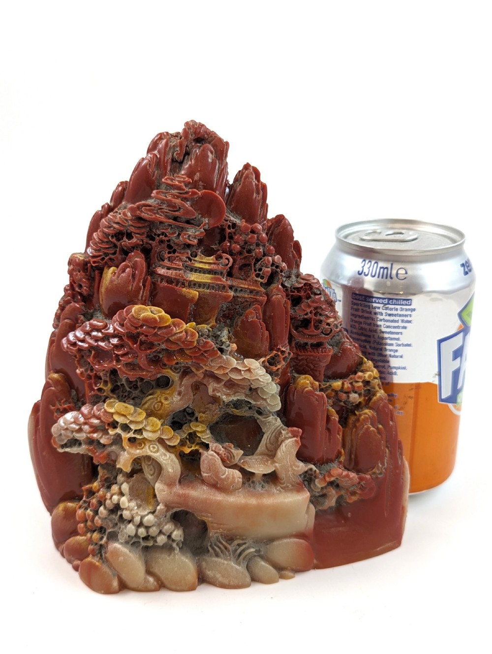 Chinese carving made from rare chicken-blood stone View VI