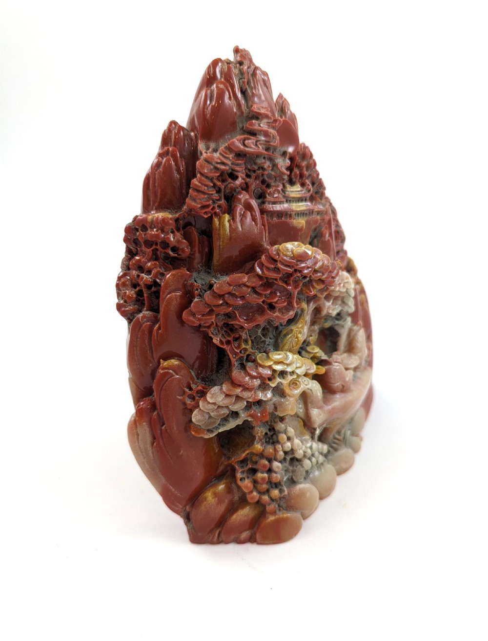 Chinese carving made from rare chicken-blood stone View VIII