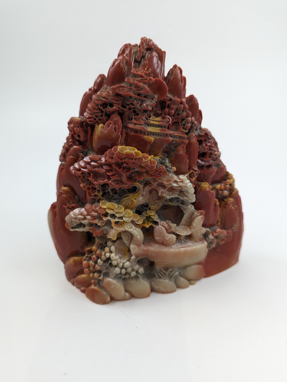 Chinese carving made from rare chicken-blood stone View IX
