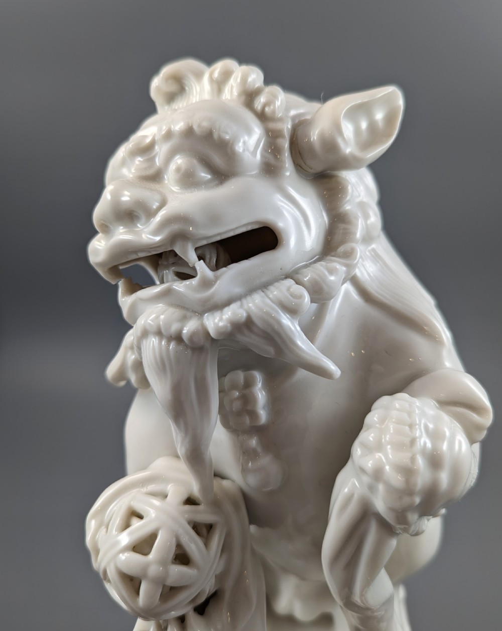 Antique chinese porcelain Blanc De Chine  Foo Dog View IX