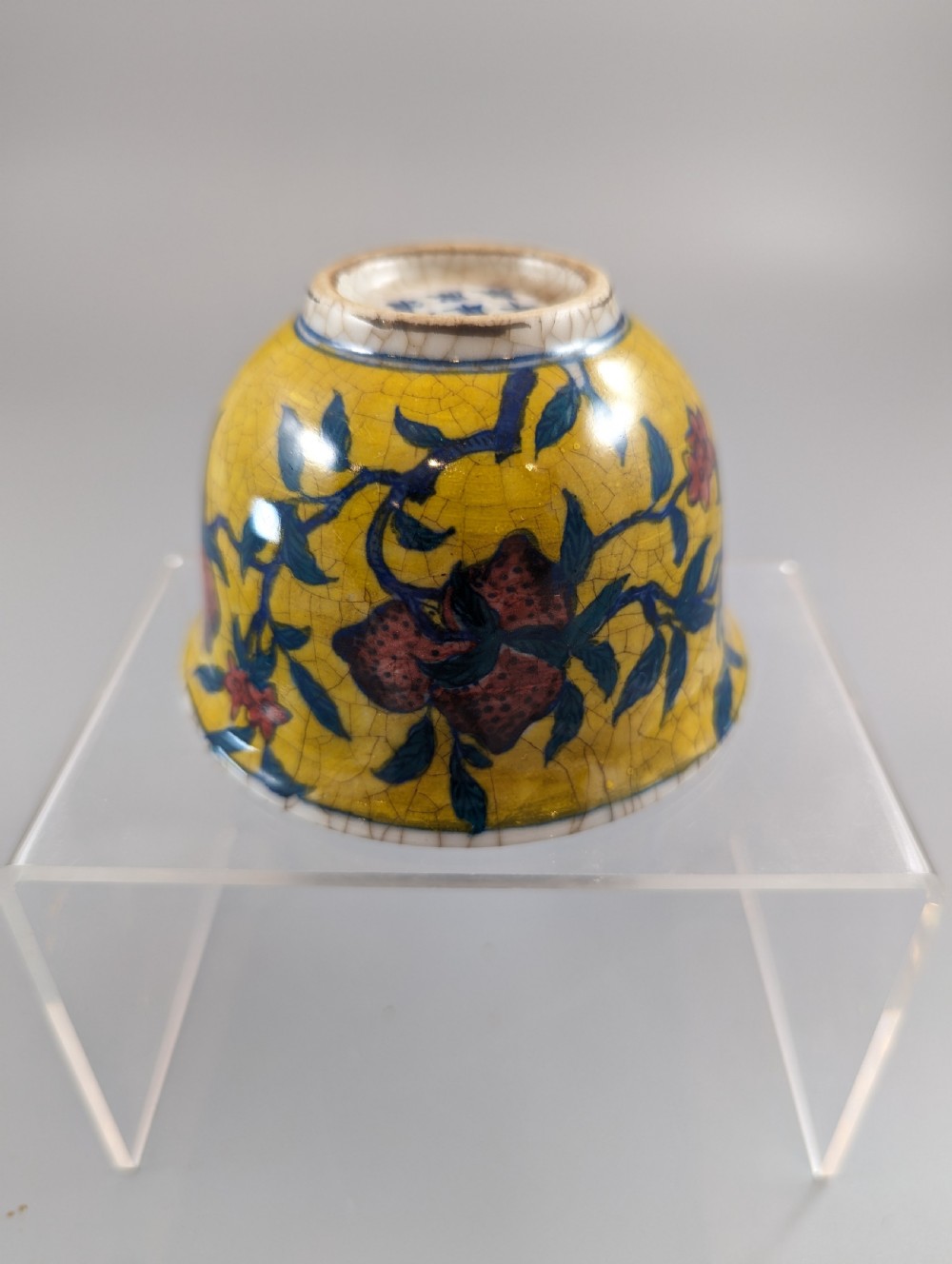 Chinese Qing Dynasty KangXi Reign Yellow Glazed Porcelain crackles  Cup /Bowl View VIII