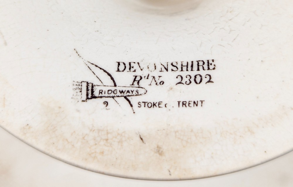 Antique Ridgway decorative cake stand tazza in Devonshire pattern, c. 1885 View VIII