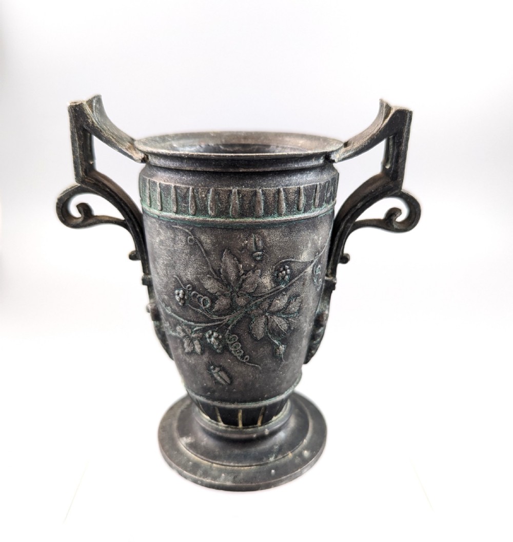 
A classical Greek-style pewter amphora Jules Brateau, circa 1900