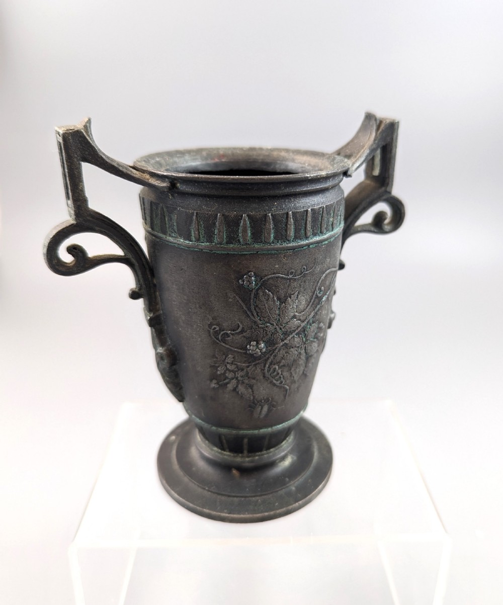 
A classical Greek-style pewter amphora Jules Brateau, circa 1900 View IV
