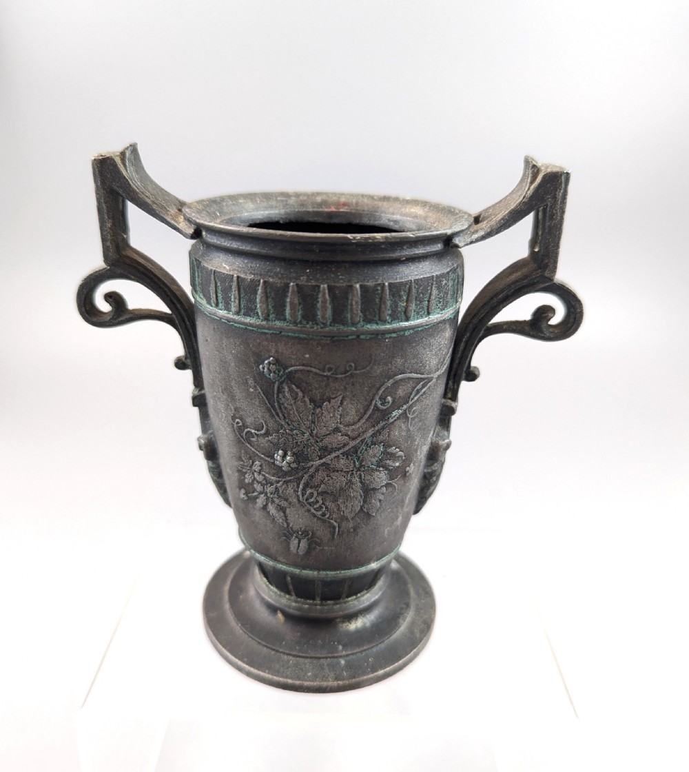 
A classical Greek-style pewter amphora Jules Brateau, circa 1900 View V