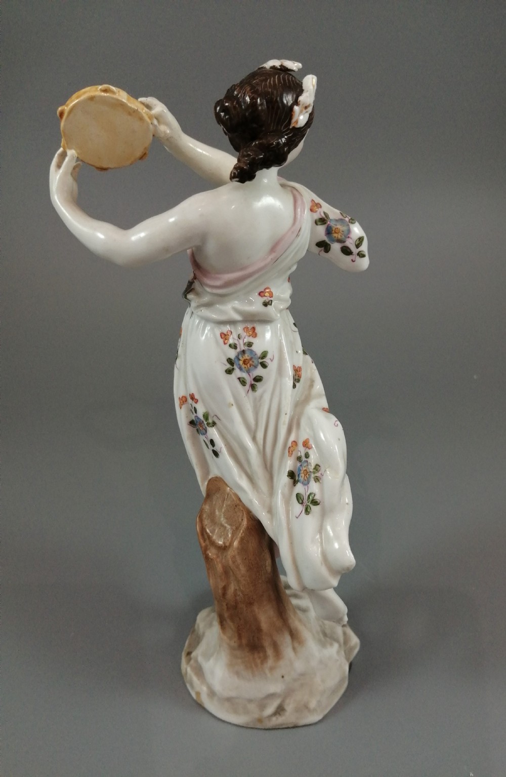 Woman with a tambourine by Meissen, middle 19th century. View VIII