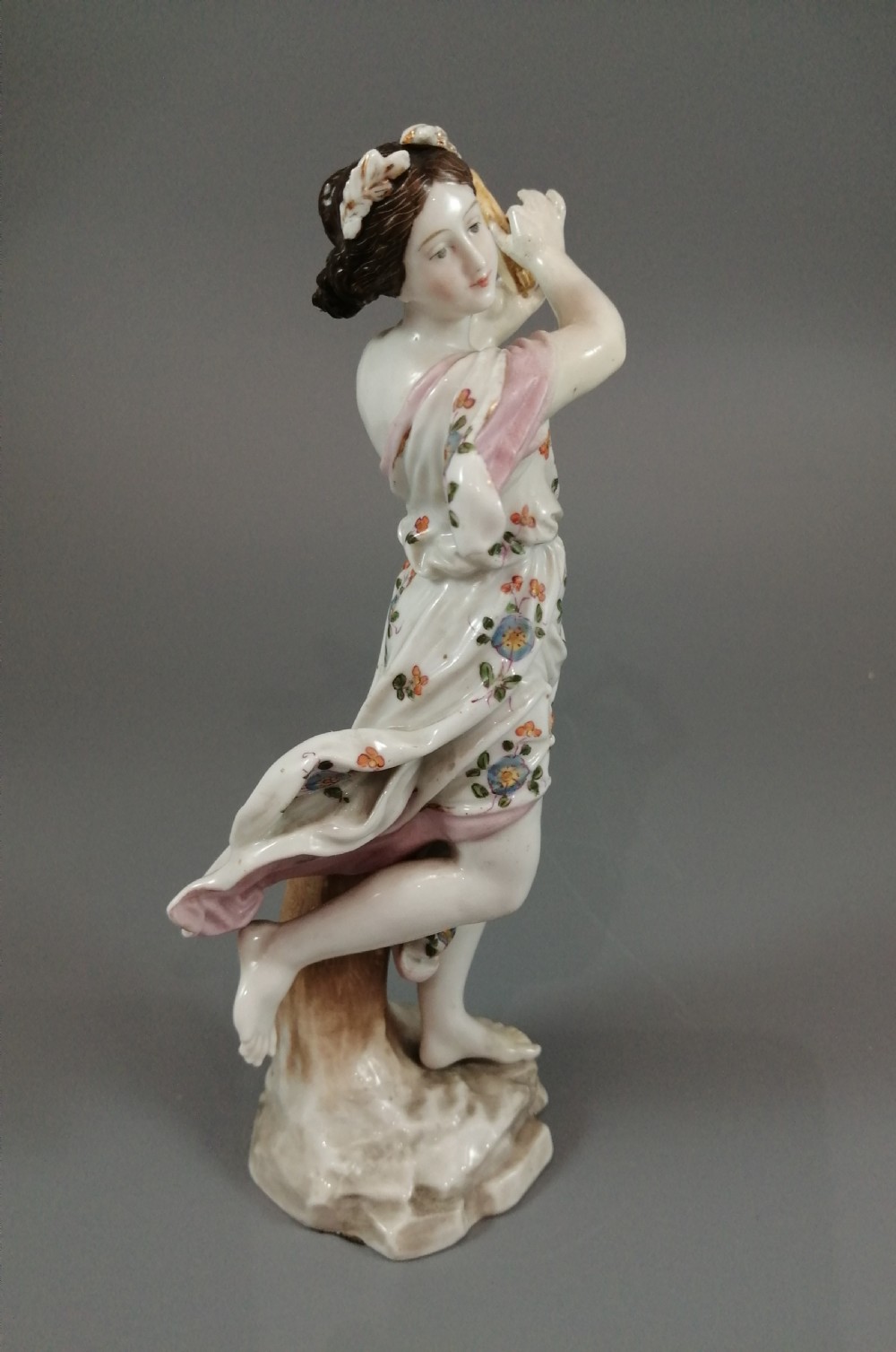 Woman with a tambourine by Meissen, middle 19th century. View XI