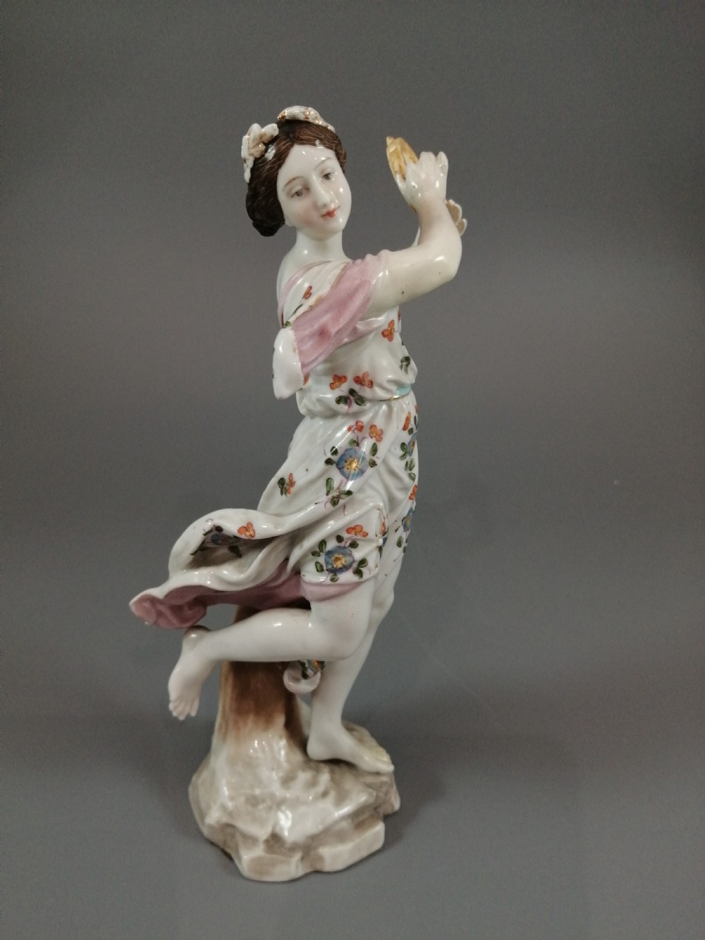 Woman with a tambourine by Meissen, middle 19th century. View XII