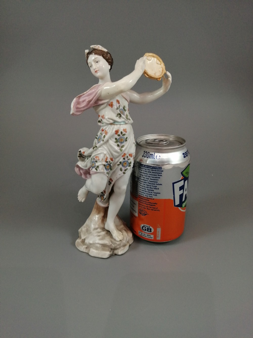 Woman with a tambourine by Meissen, middle 19th century. View XIV