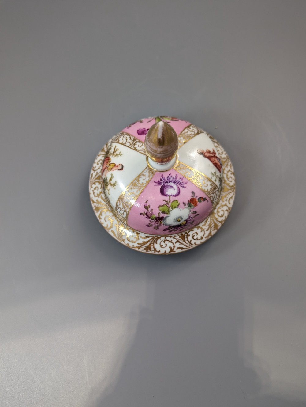 Dresden porcelain covered vase, Helena Wolfson style, c. 1880  View XII