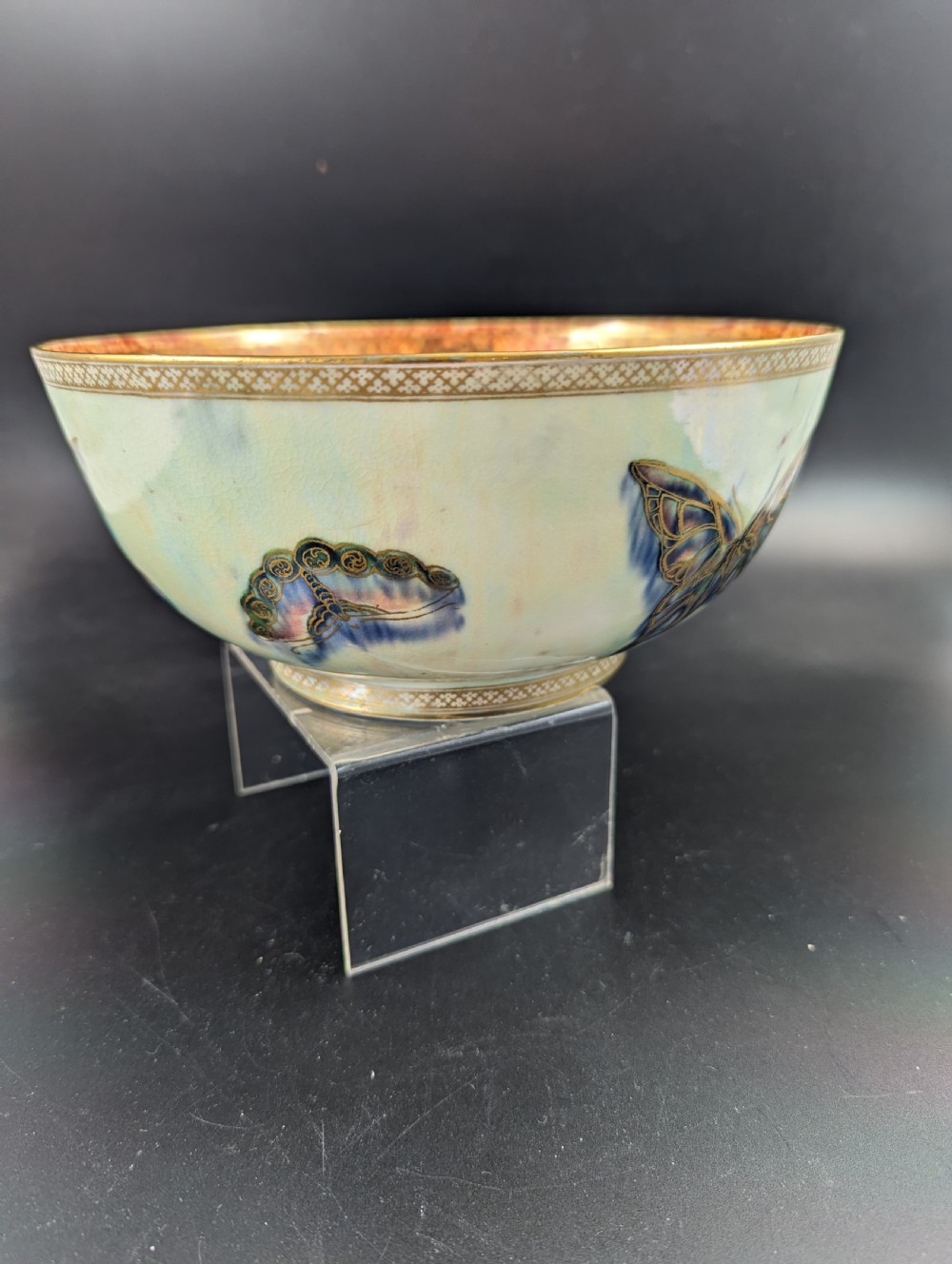 Wedgwood large Pearl Lustre Butterfly bowl , Daisy Makeig Jones , c.1920 View III