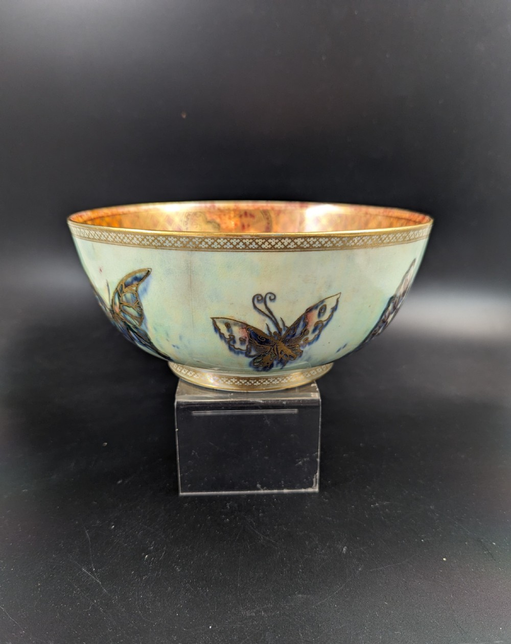 Wedgwood large Pearl Lustre Butterfly bowl , Daisy Makeig Jones , c.1920 View V