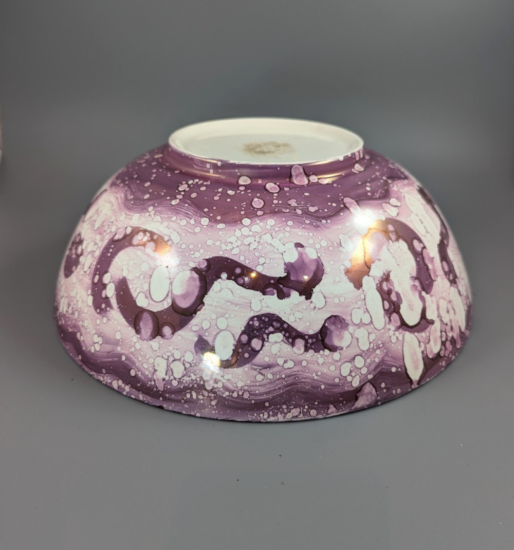 Sunderland Pink Lustre Large Bowl with transfer ‘Ship Caroline’, c. 1899. View VIII