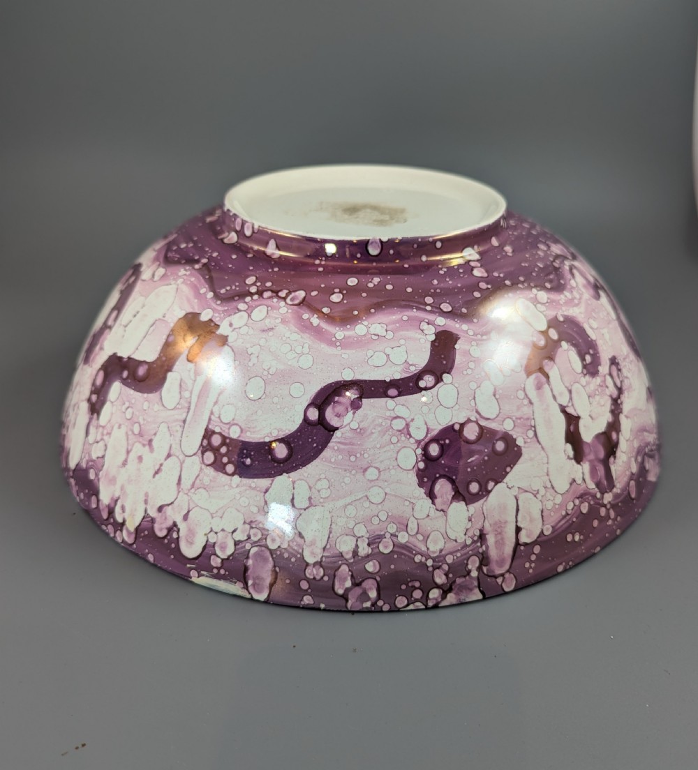 Sunderland Pink Lustre Large Bowl with transfer ‘Ship Caroline’, c. 1899. View IX