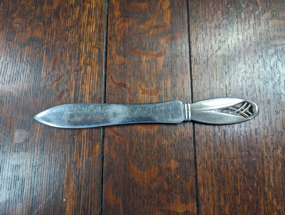 Frantz Hingelberg.Silver and stainless steel letter opener.c 1935