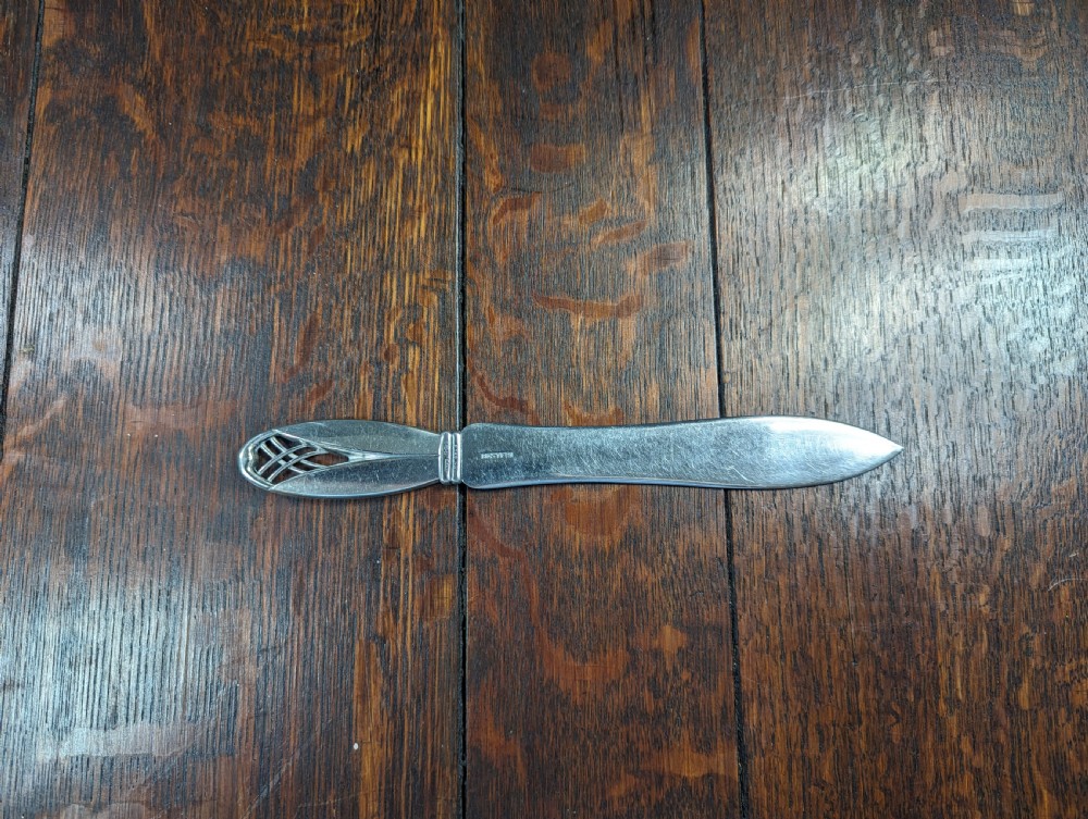 Frantz Hingelberg.Silver and stainless steel letter opener.c 1935 View II