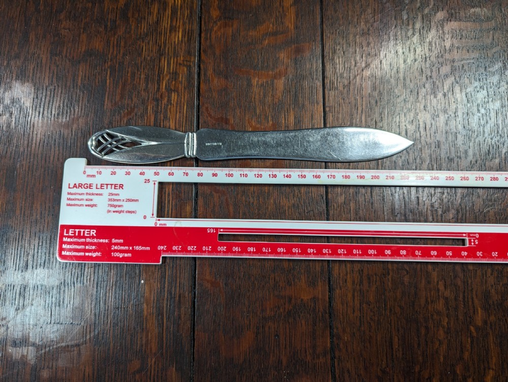 Frantz Hingelberg.Silver and stainless steel letter opener.c 1935 View III