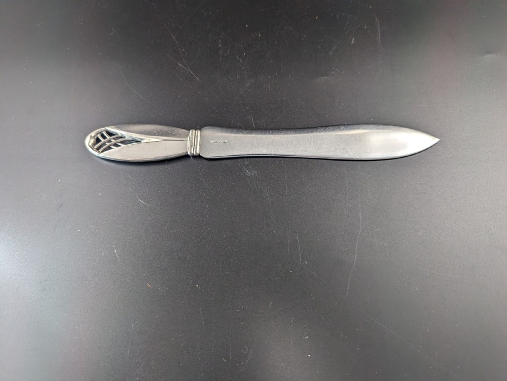 Frantz Hingelberg.Silver and stainless steel letter opener.c 1935 View IV