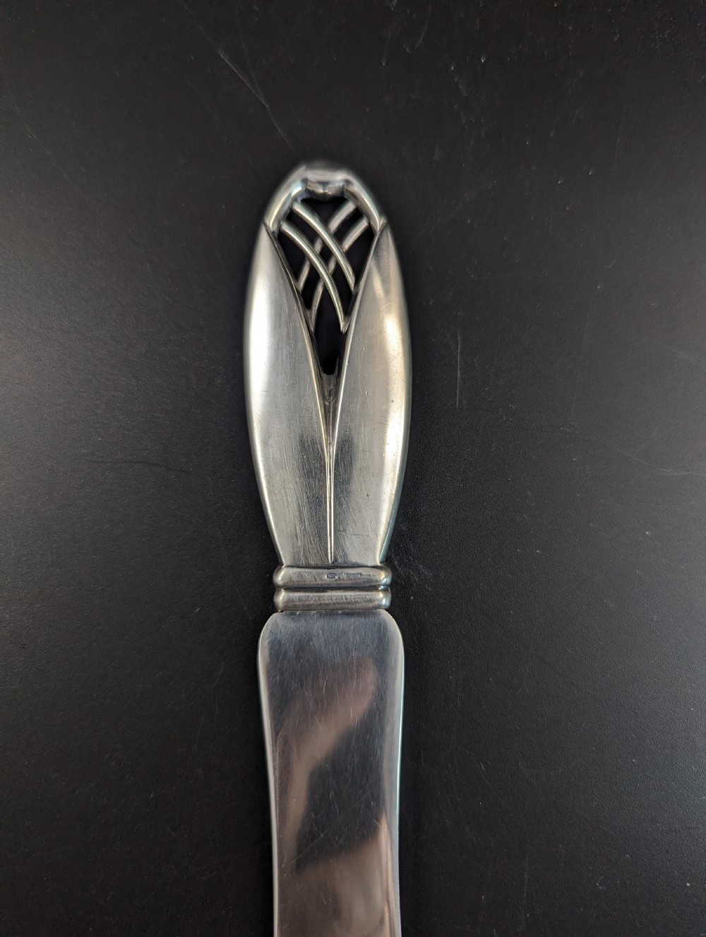 Frantz Hingelberg.Silver and stainless steel letter opener.c 1935 View VI