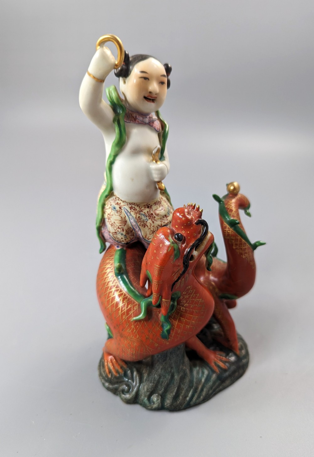 Chinese famille-rose figure of Nezha, c.19 th View IX