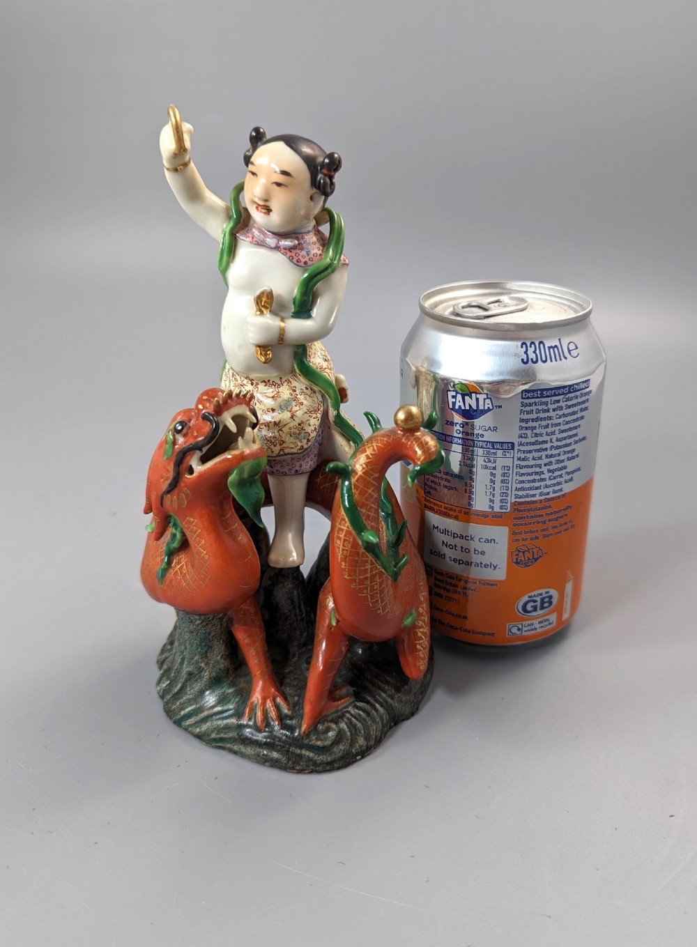 Chinese famille-rose figure of Nezha, c.19 th View XIII