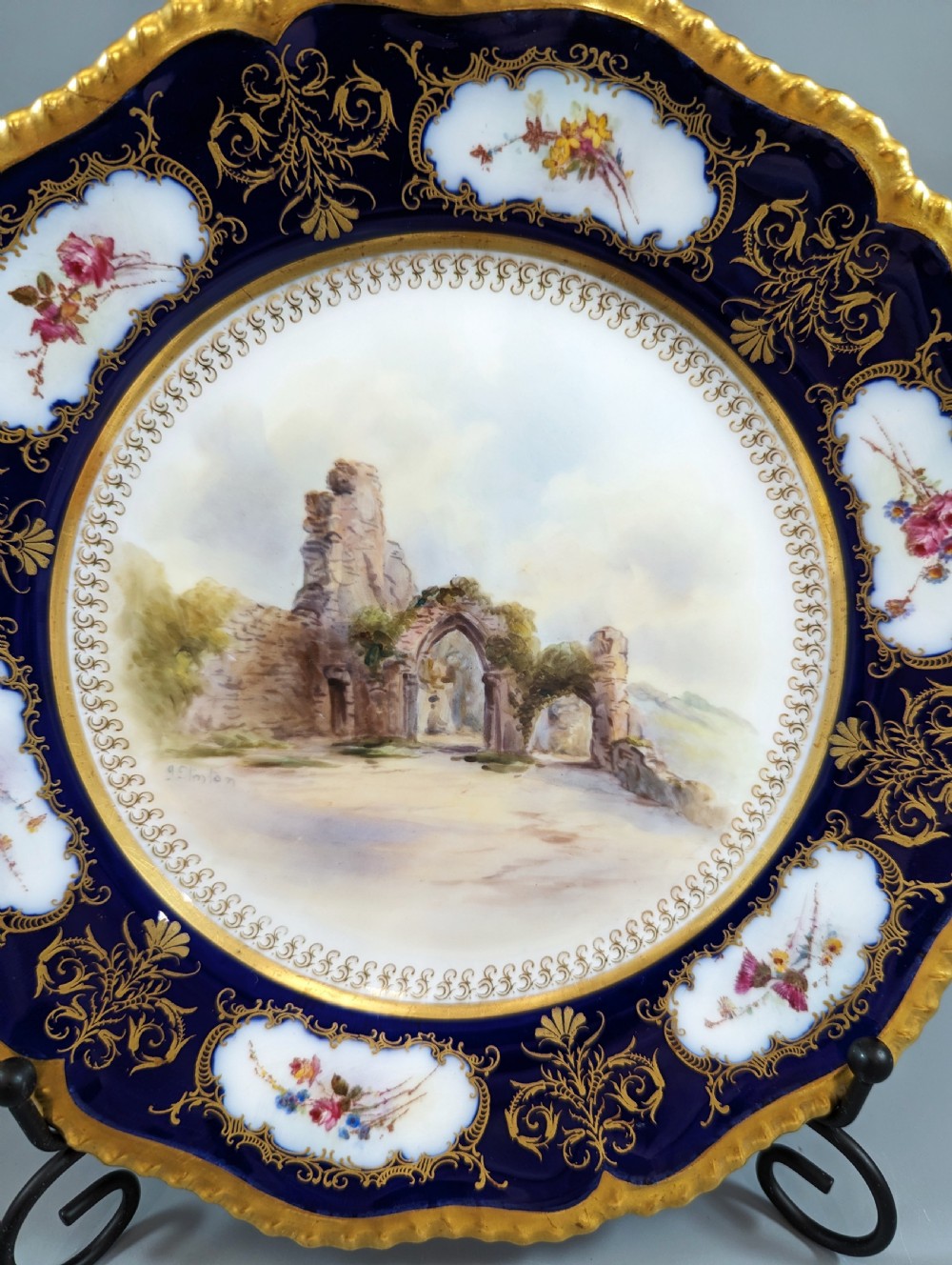 Royal  Worshester  Cabinet  Plate by John Stinton, c. 1912.   View II