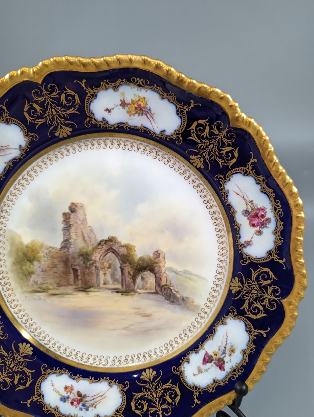 Royal  Worshester  Cabinet  Plate by John Stinton, c. 1912.   View VI