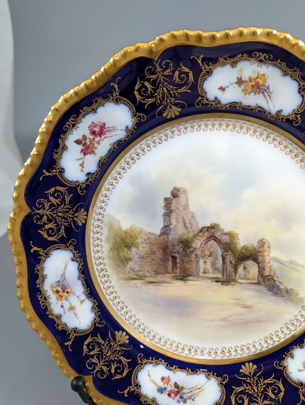 Royal  Worshester  Cabinet  Plate by John Stinton, c. 1912.   View VII
