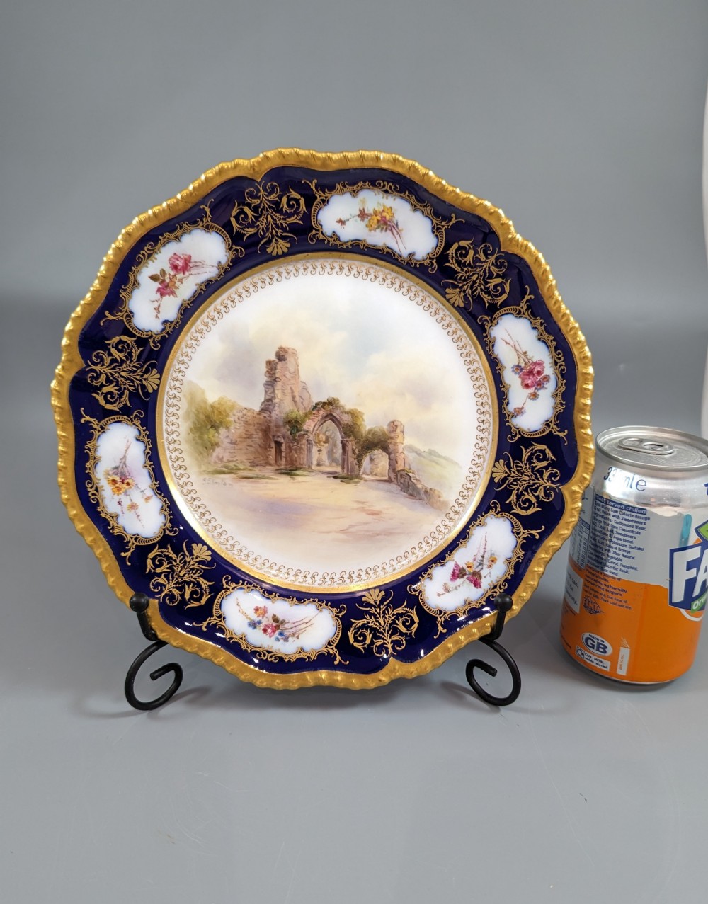 Royal  Worshester  Cabinet  Plate by John Stinton, c. 1912.   View IX