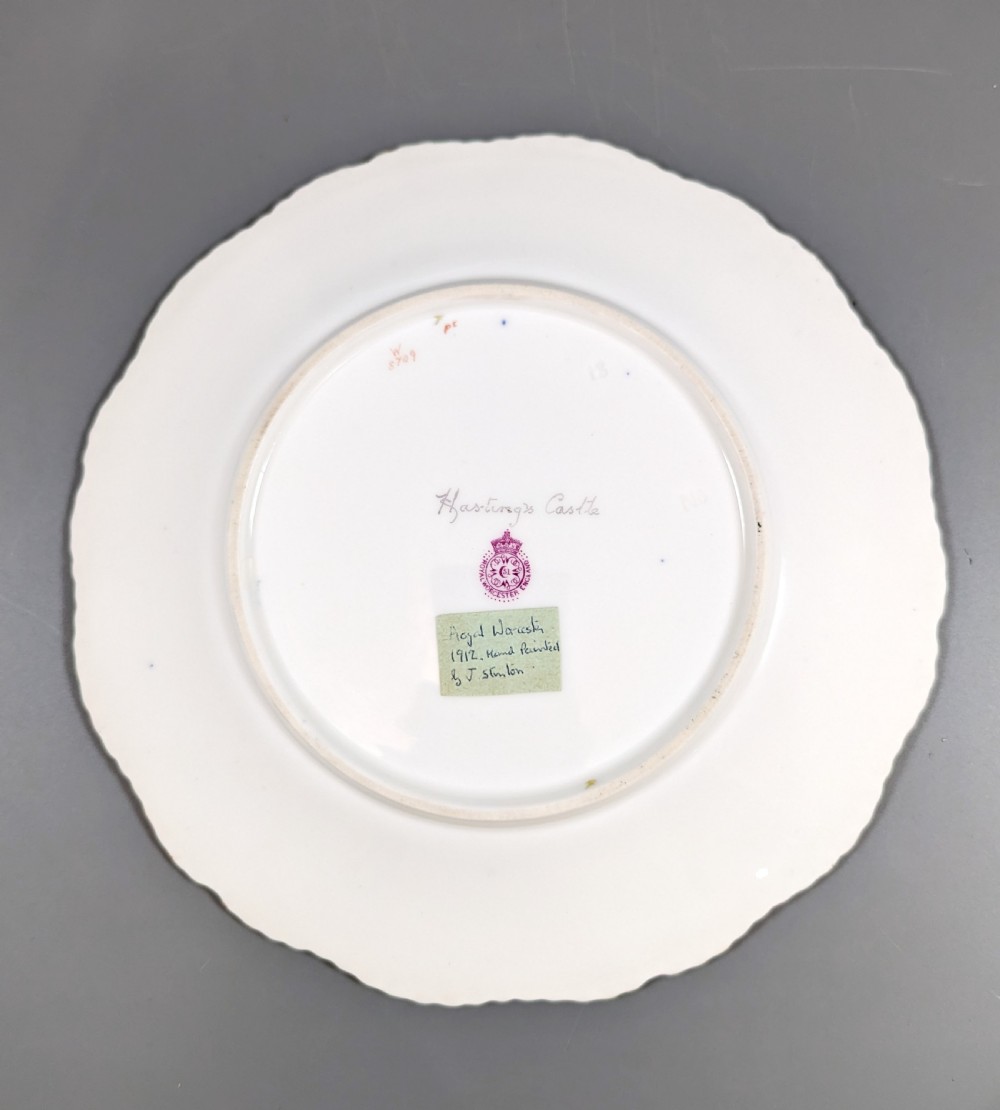 Royal  Worshester  Cabinet  Plate by John Stinton, c. 1912.   View X