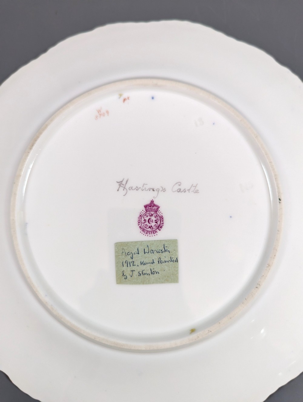 Royal  Worshester  Cabinet  Plate by John Stinton, c. 1912.   View XI