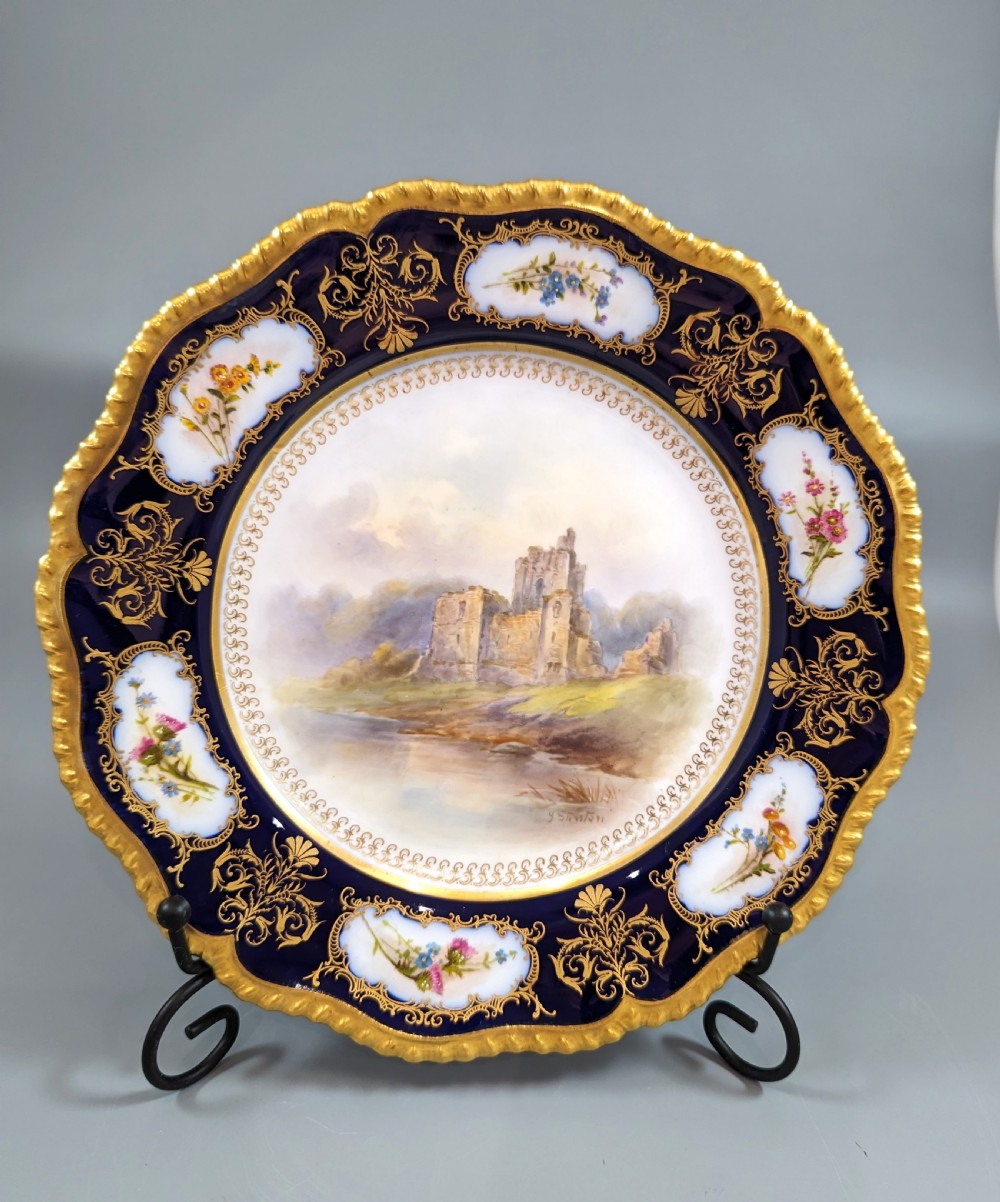 Royal Worcester Cabinet Hand Painted Plate by John Stinton, 1915.