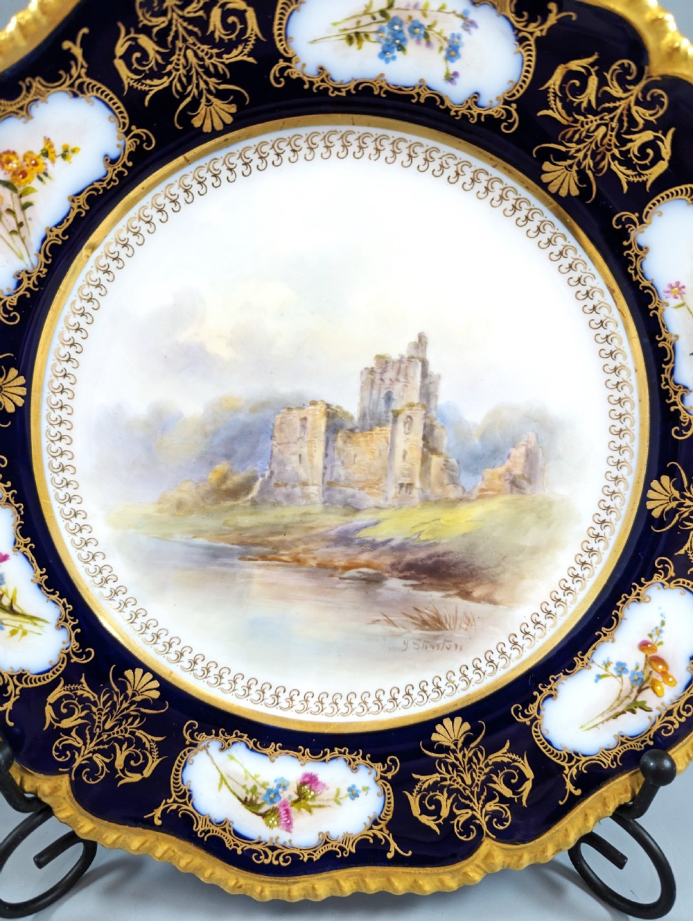 Royal Worcester Cabinet Hand Painted Plate by John Stinton, 1915. View II